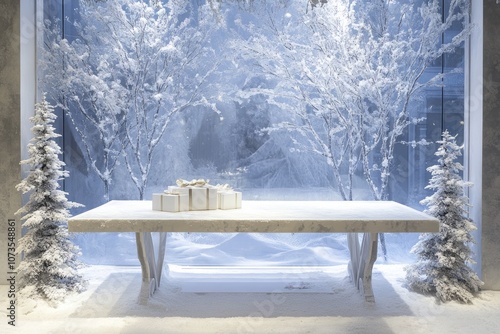 Snowy Winter Scene with Gif...