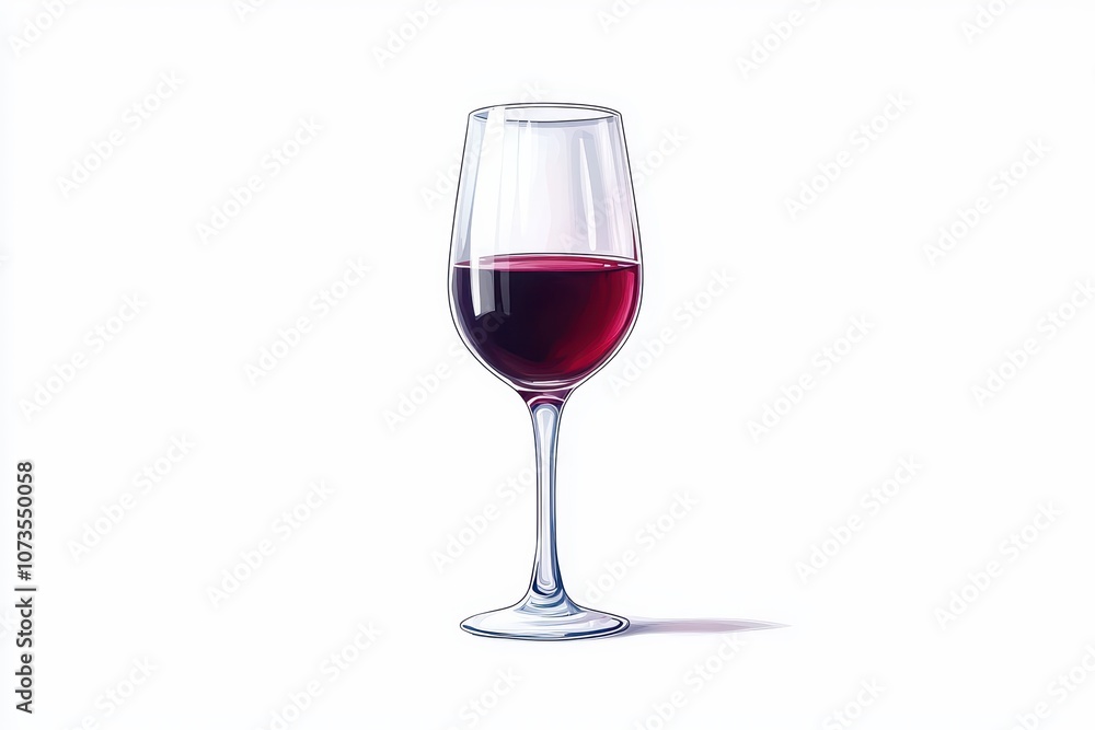 A elegant glass filled with rich, red wine, perfect for any occasion. A elegant glass filled with rich, red wine, perfect for any occasion.