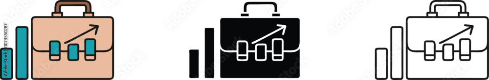 Business Growth Chart Icons Portfolio Success Business Growth Chart Icons Portfolio Success