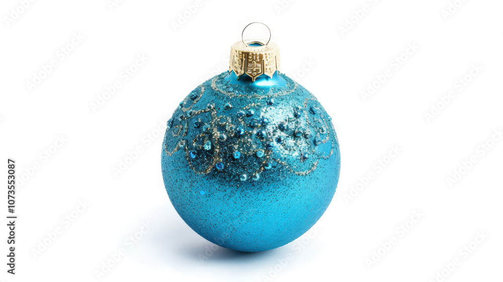 blue christmas ball isolated on white blue christmas ball isolated on white