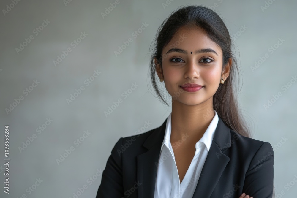 Indian businesswoman with soft smile Indian businesswoman with soft smile