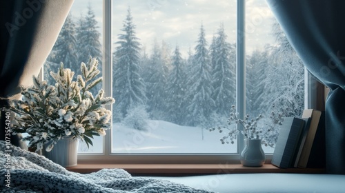 A Cozy Window Seat with Win...