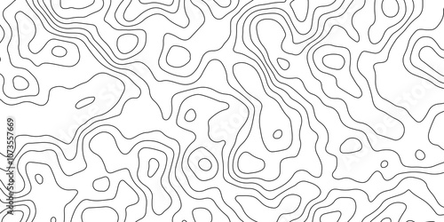 Topographic map background geographic line map with elevation assignments. Modern design with White background with topographic wavy pattern design.paper texture Imitation of a geographical map shades