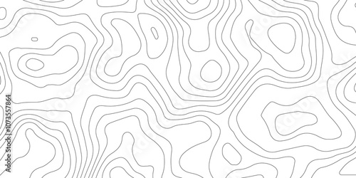 Topographic map background geographic line map with elevation assignments. Modern design with White background with topographic wavy pattern design.paper texture Imitation of a geographical map shades