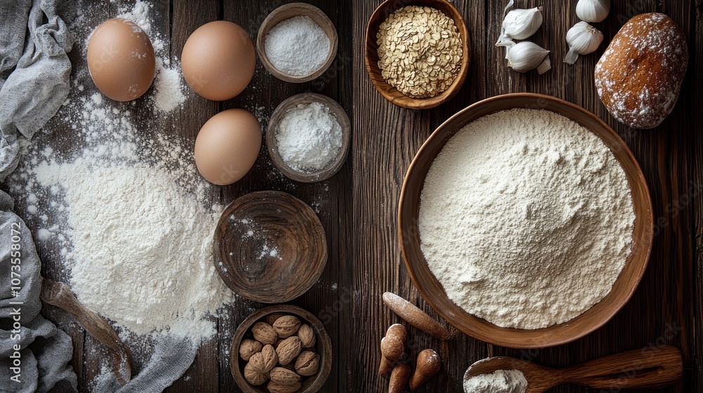 Fototapeta premium Ingredients for Baking