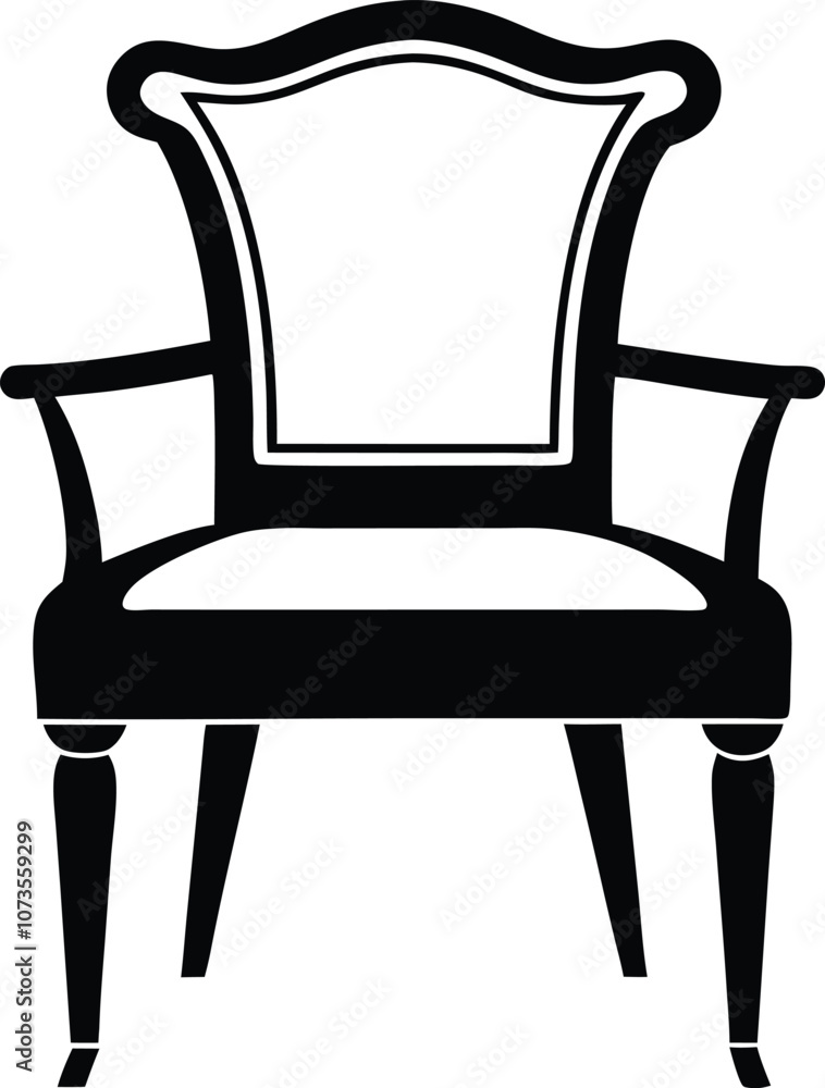 chair silhouette vector illustration chair icon chair silhouette vector illustration chair icon