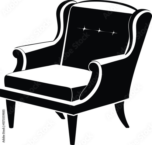 chair silhouette vector illustration chair icon