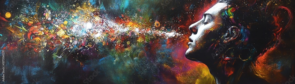 Abstract representation of creativity and imagination in vibrant colors. Abstract representation of creativity and imagination in vibrant colors.