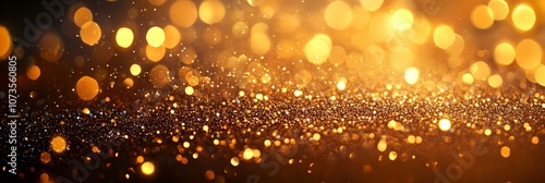 A gold and black background with a lot of small gold circles