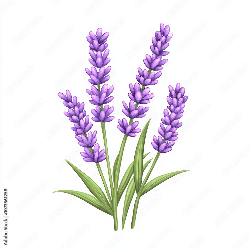 Naklejka premium Lavender flowers in full bloom with vibrant purple hues.
