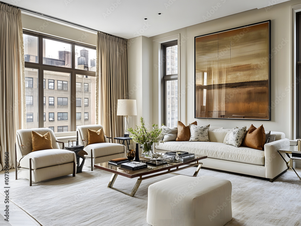 Fototapeta premium modern style decorated living room