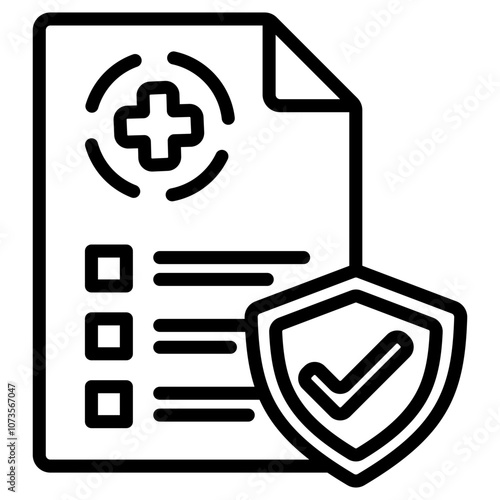 Health Insurance Outline Icon