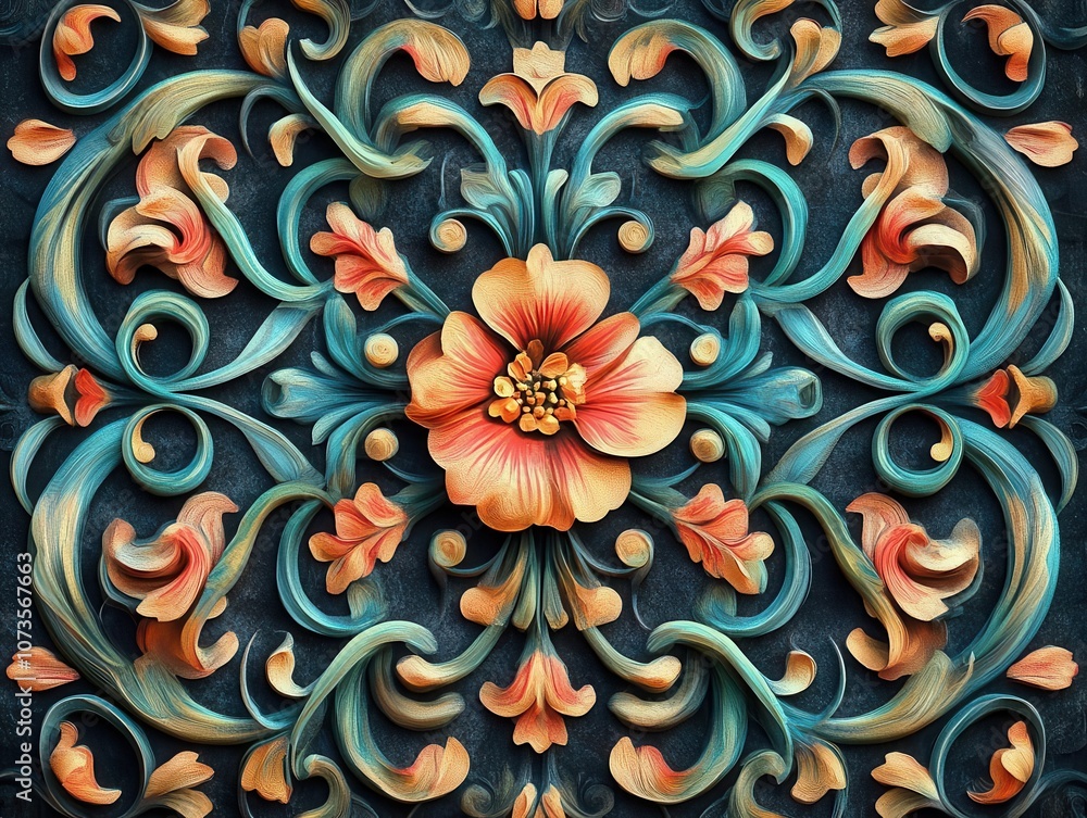 floral art pattern with intricately woven designs in radiant colors, capturing the beauty of nature and the elegance of classic motifs, perfect for backgrounds floral art pattern with intricately woven designs in radiant colors, capturing the beauty of nature and the elegance of classic motifs, perfect for backgrounds