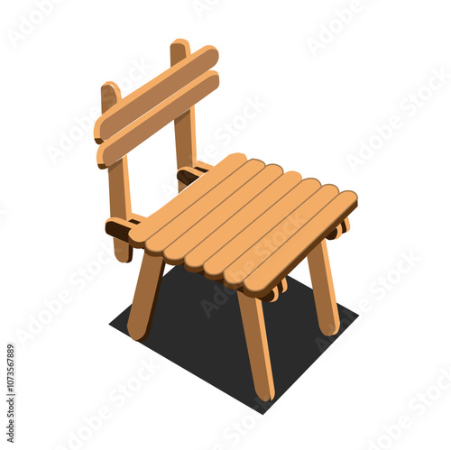 Dea chair made of wood as a result of handicrafts