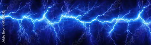 Wallpaper Mural Shiny lightnings composition on the dark background. Abstract energy strike ornament in the thunderstorm. Torontodigital.ca