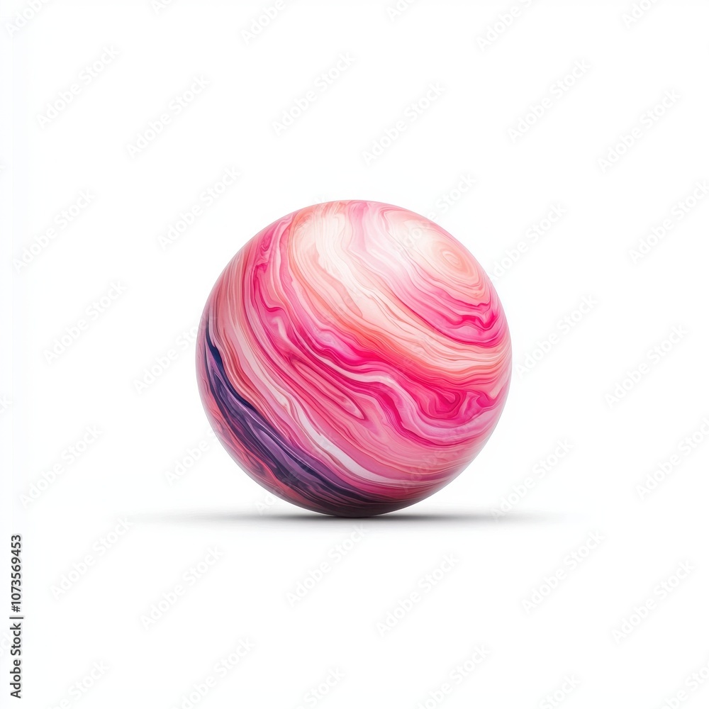 Discover the unique beauty of a swirled pink bowling ball isolated on a white background for your creative projects Discover the unique beauty of a swirled pink bowling ball isolated on a white background for your creative projects