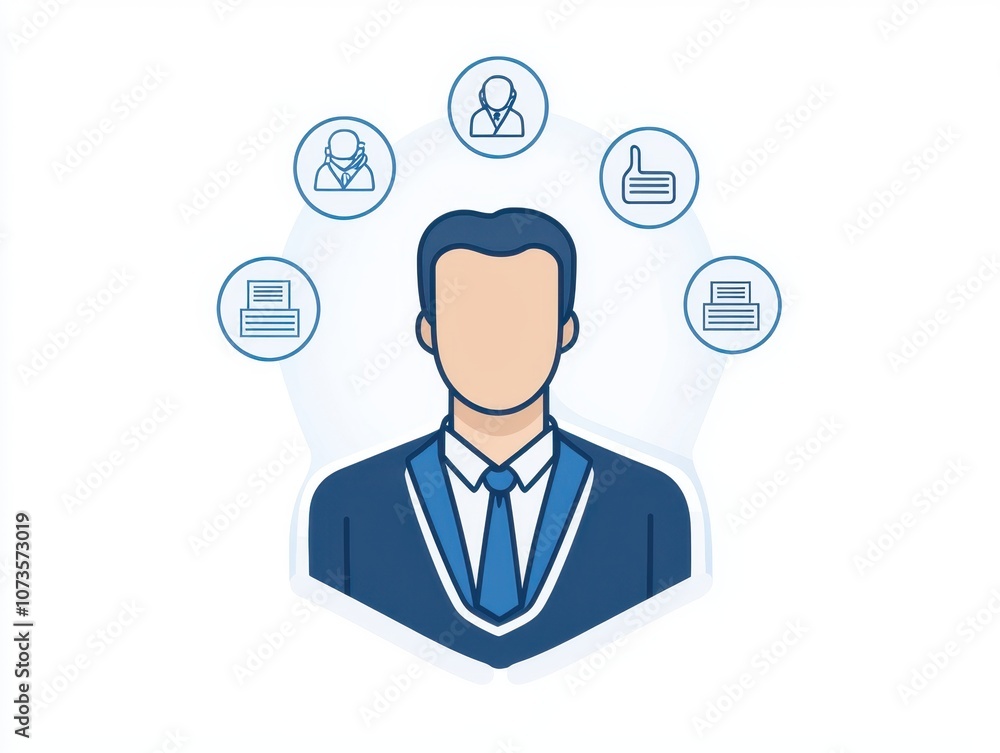 Enhance customer satisfaction by understanding key business elements with professional icons on a clean background Enhance customer satisfaction by understanding key business elements with professional icons on a clean background