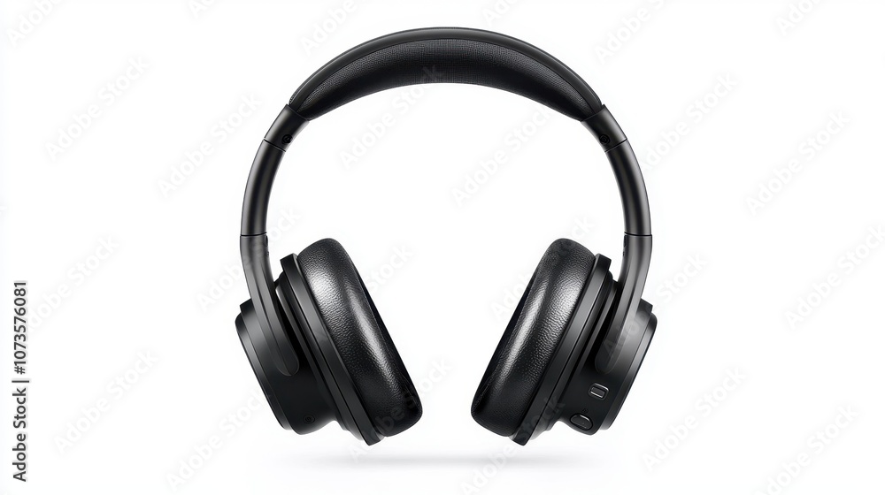Explore the premium sound quality of headset with microphone isolated on a white background for enhanced audio experience Explore the premium sound quality of headset with microphone isolated on a white background for enhanced audio experience