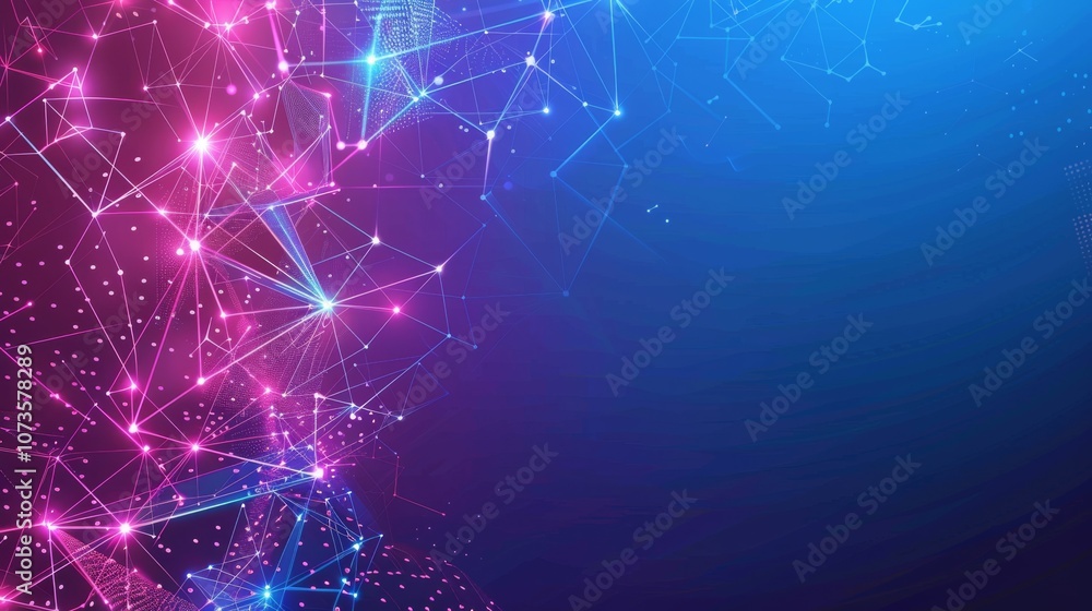 Digital technology banner Pink blue background concept with technology light effect, abstract tech, innovation future data, internet network, Ai big data, lines dots connection, illustration vector Digital technology banner Pink blue background concept with technology light effect, abstract tech, innovation future data, internet network, Ai big data, lines dots connection, illustration vector
