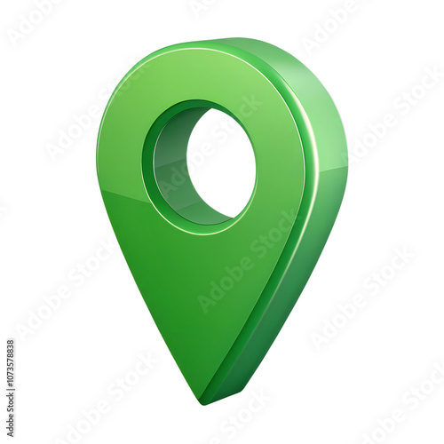 3D Green location icon isolated on transparent background,Abstract green location pin icon,3D realistic green glossy location map pin,PNG Green 3D location pin icon, Green Destination,map pointers,Ai