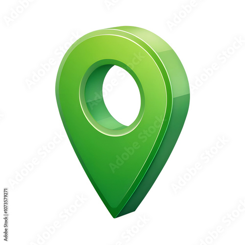 3D Green location icon isolated on transparent background,Abstract green location pin icon,3D realistic green glossy location map pin,PNG Green 3D location pin icon, Green Destination,map pointers,Ai