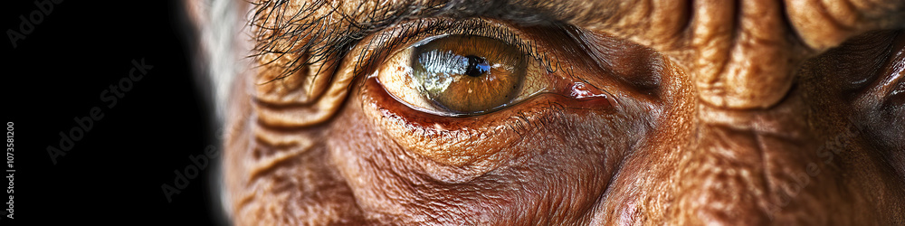 An elderly man's craggy features convey strength and determination in the face of adversity. An elderly man's craggy features convey strength and determination in the face of adversity.