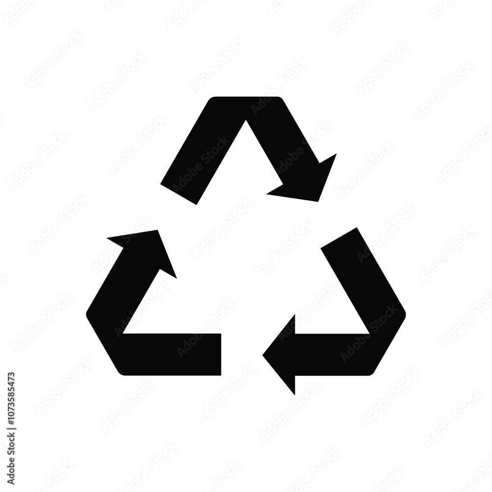 Recycle symbol. Reuse icon white background vector file Recycle symbol. Reuse icon white background vector file
