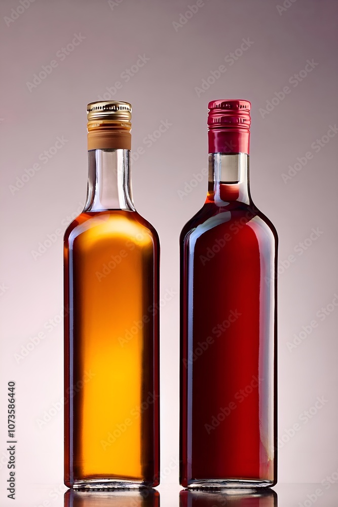 Flavoured bottles of vinegar. Apple cider vinegar. Flavoured bottles of vinegar. Apple cider vinegar.