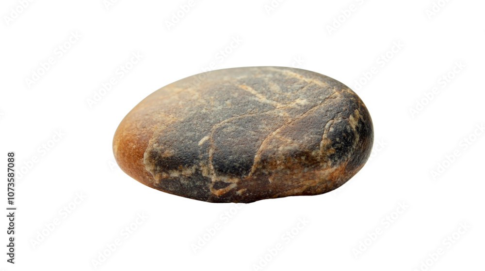 Round river stone on a transparent background Round river stone on a transparent background