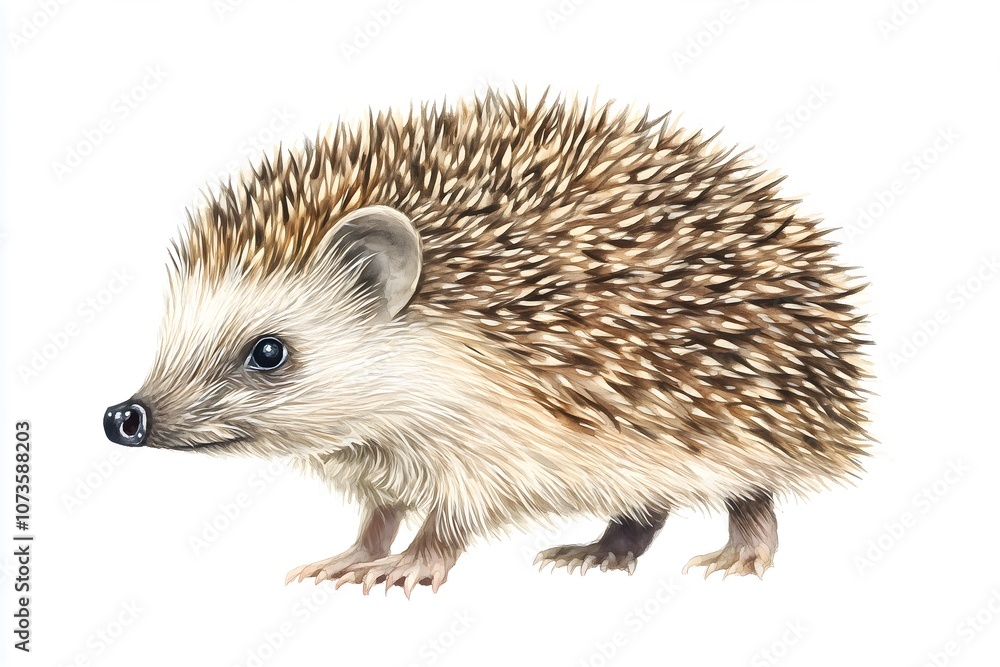 A watercolor painting of a hedgehog on a white background A watercolor painting of a hedgehog on a white background