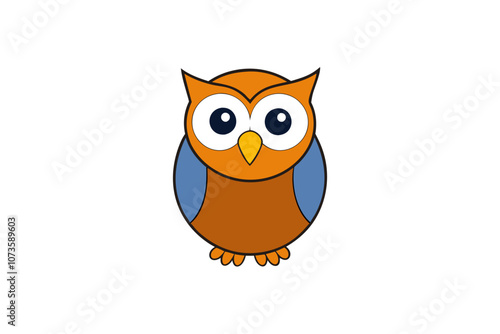 Owl cartoon vector illustration photo