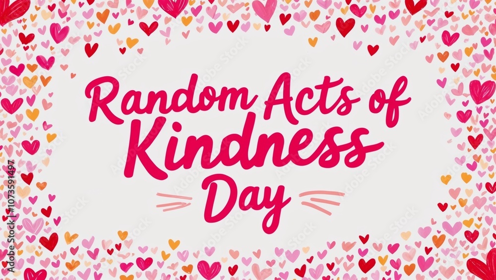 Random Acts of Kindness Day Text on greeting card Random Acts of Kindness Day Text on greeting card