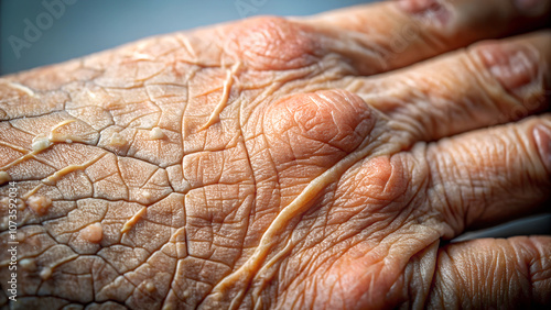 Wallpaper Mural Extreme macro of dehydrated hand skin texture showing dry patches and fine lines Torontodigital.ca