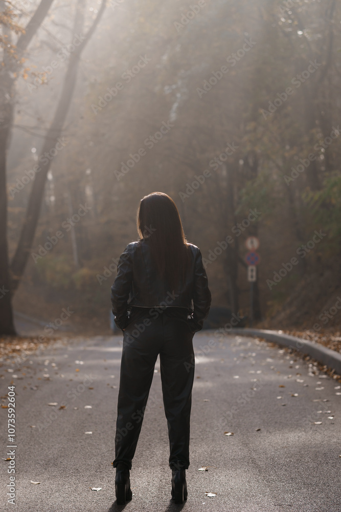 Serene Autumn Walk Through a Misty Forest Path Serene Autumn Walk Through a Misty Forest Path