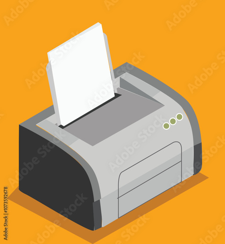  printer with paper being printed, symbolizing document production.