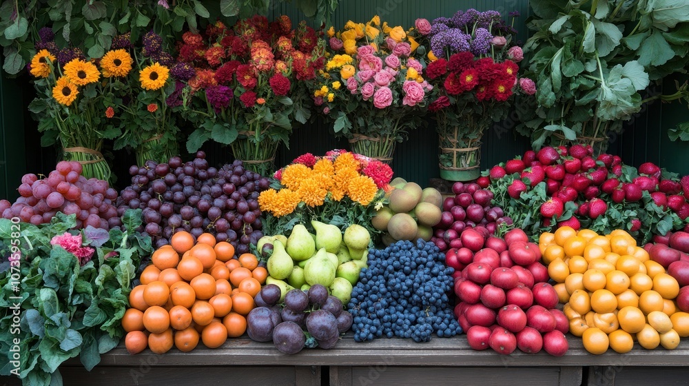 A Vibrant Display of Fresh Produce A Vibrant Display of Fresh Produce
