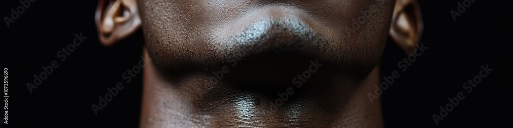 Fototapeta premium Fretful Frown: A woman's furrowed brow, showing distress