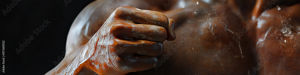 Φωτογραφία Taut Muscles: A figure clenching their fists or tensing their shoulders, revealing their physical tension and emotional turmoil caused by fear and anxiety