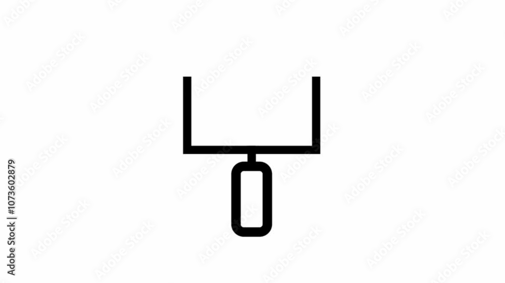 Modern football target animated icon - Sport symbol motion design Modern football target animated icon - Sport symbol motion design