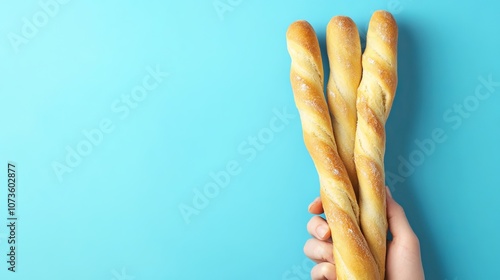 National Breadstick Day Concept. Copy Space