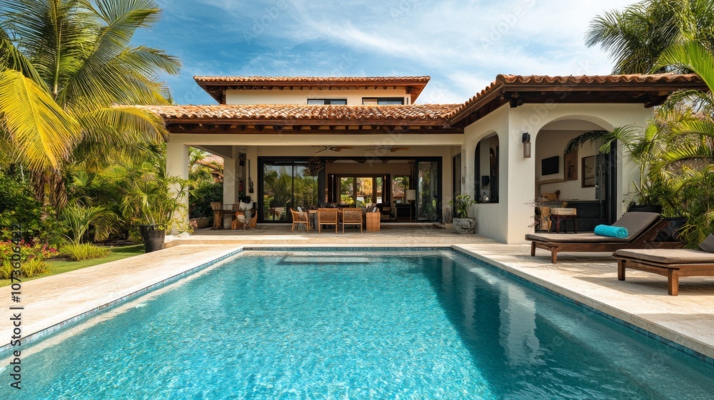 Fototapeta premium Tropical Luxury Villa with Pool