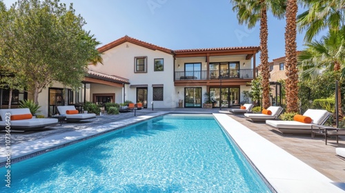 Wallpaper Mural Luxury Mediterranean Villa with Pool Torontodigital.ca