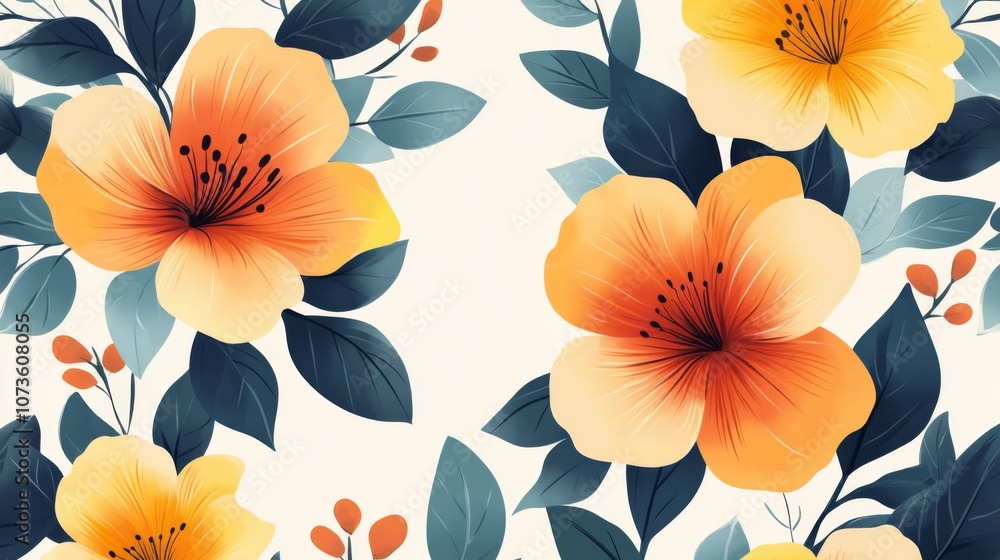Hibiscus Floral Pattern Hibiscus Floral Pattern