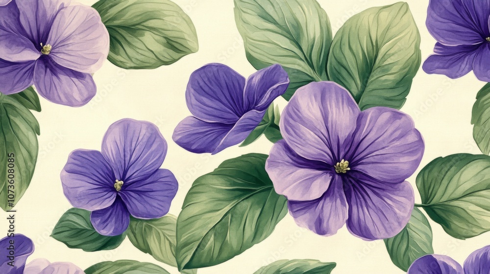 custom made wallpaper toronto digitalPurple Floral Pattern Illustration