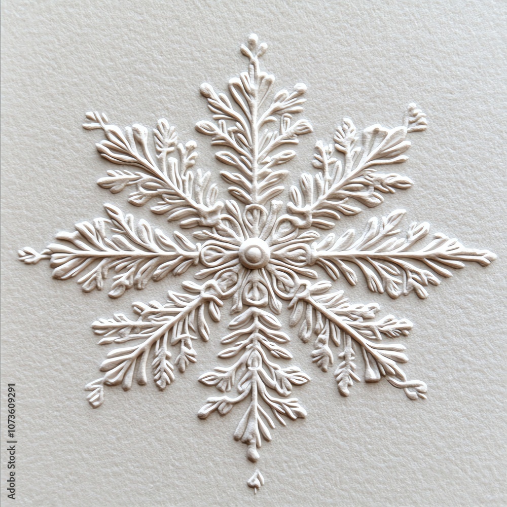 silver snowflake on a white background silver snowflake on a white background