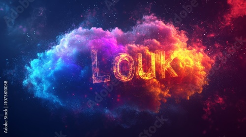 Vibrant Nebula Text Art