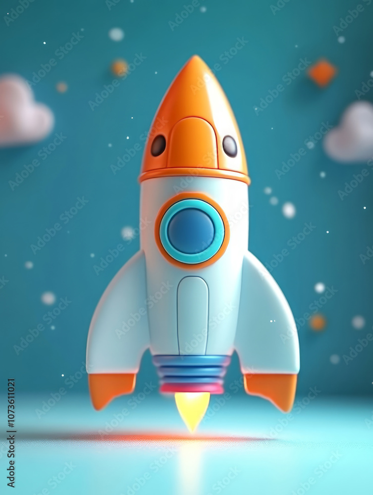 Cartoon rocket launch to explore the universe World Space Day illustration Cartoon rocket launch to explore the universe World Space Day illustration