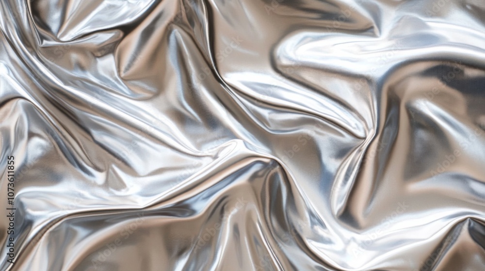 Shiny Metallic Fabric Surface