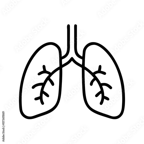 Lungs black icon