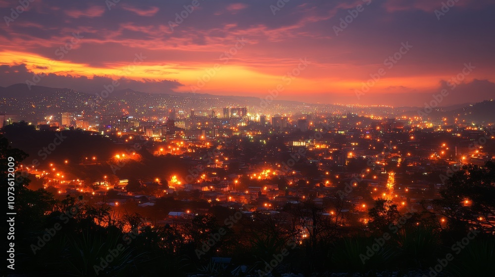 Fototapeta premium Cityscape at Dusk